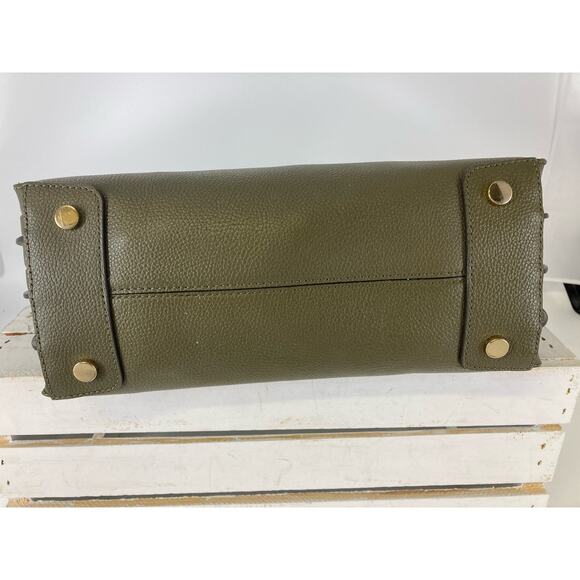 MICHAEL KORS, PEBBLED LEATHER OLIVE GREEEN LARGE HANDBAG - Picture 6 of 16